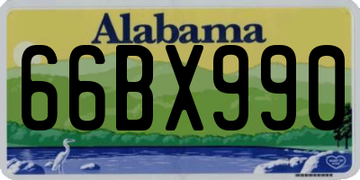 AL license plate 66BX990
