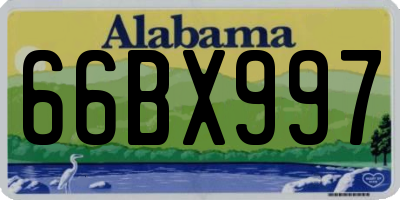 AL license plate 66BX997