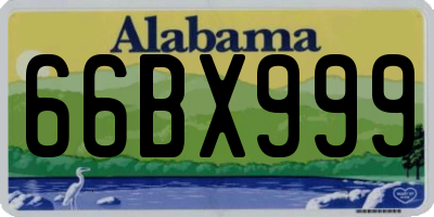 AL license plate 66BX999