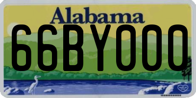 AL license plate 66BY000