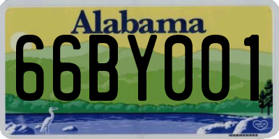 AL license plate 66BY001