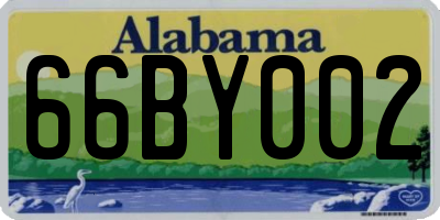 AL license plate 66BY002