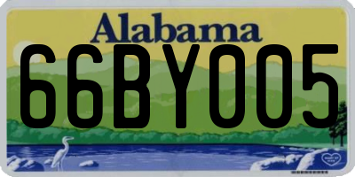 AL license plate 66BY005
