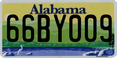 AL license plate 66BY009