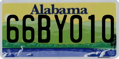 AL license plate 66BY010