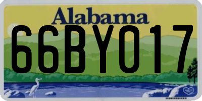 AL license plate 66BY017