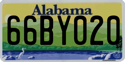 AL license plate 66BY020