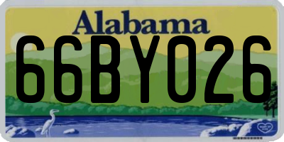 AL license plate 66BY026