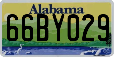 AL license plate 66BY029