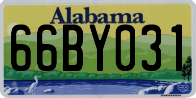 AL license plate 66BY031