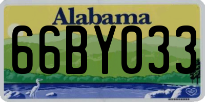 AL license plate 66BY033