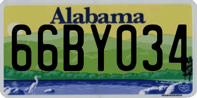 AL license plate 66BY034