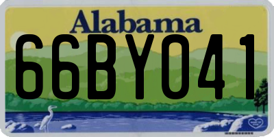 AL license plate 66BY041