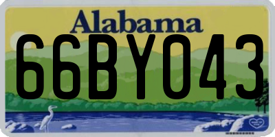 AL license plate 66BY043