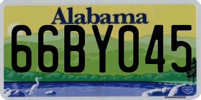AL license plate 66BY045