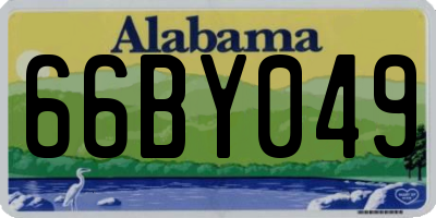 AL license plate 66BY049