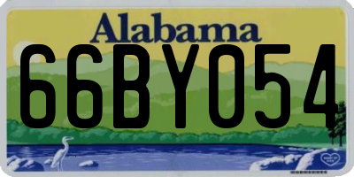 AL license plate 66BY054