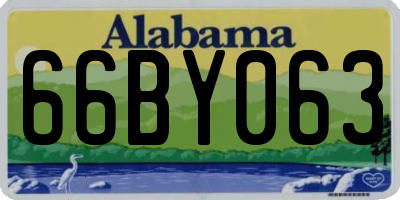 AL license plate 66BY063