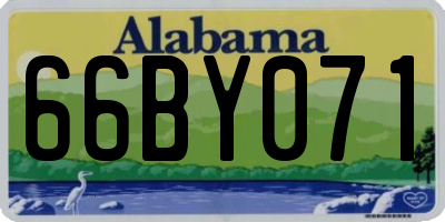 AL license plate 66BY071