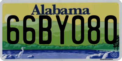 AL license plate 66BY080