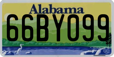 AL license plate 66BY099