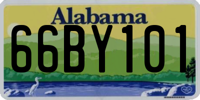 AL license plate 66BY101