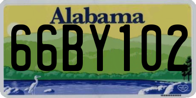 AL license plate 66BY102
