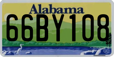 AL license plate 66BY108