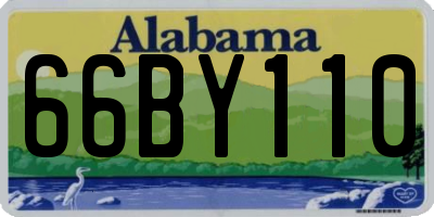 AL license plate 66BY110