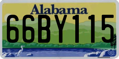 AL license plate 66BY115