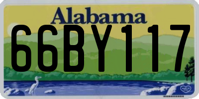 AL license plate 66BY117