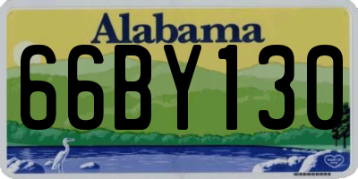 AL license plate 66BY130