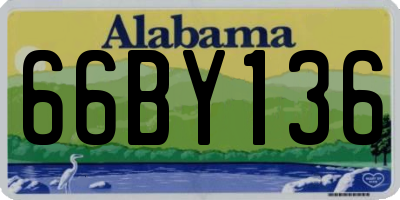 AL license plate 66BY136