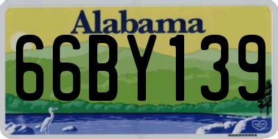 AL license plate 66BY139