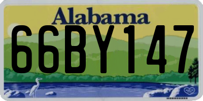 AL license plate 66BY147