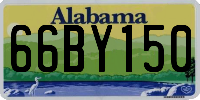 AL license plate 66BY150