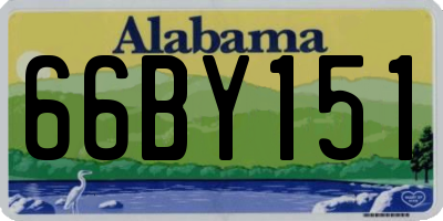 AL license plate 66BY151