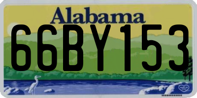 AL license plate 66BY153