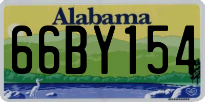 AL license plate 66BY154
