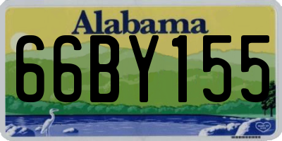 AL license plate 66BY155