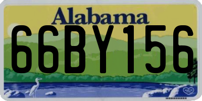 AL license plate 66BY156