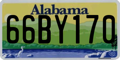 AL license plate 66BY170