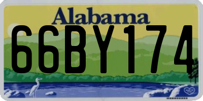 AL license plate 66BY174