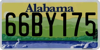 AL license plate 66BY175