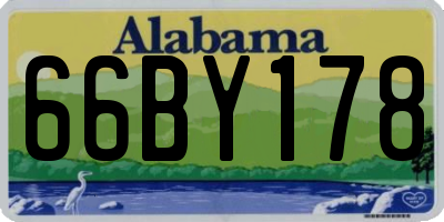 AL license plate 66BY178