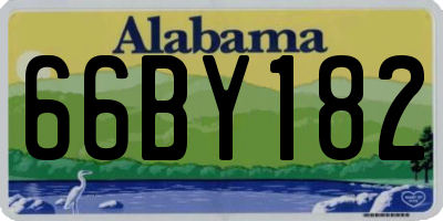 AL license plate 66BY182