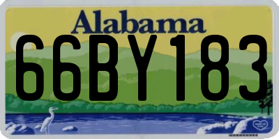 AL license plate 66BY183