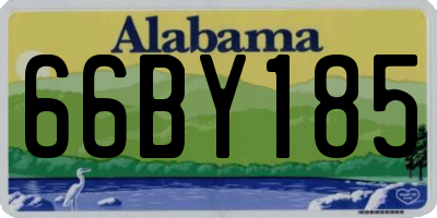 AL license plate 66BY185