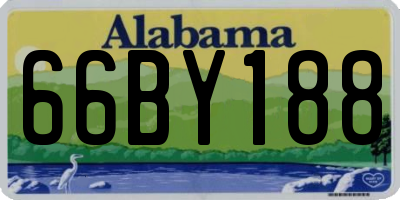AL license plate 66BY188
