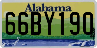 AL license plate 66BY190